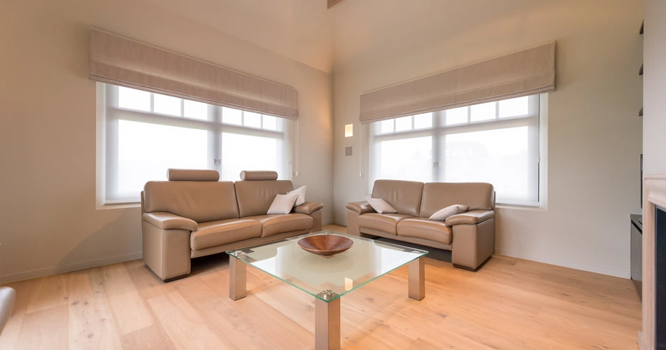 beige rolgordijnen schuifgordijnen bellegem